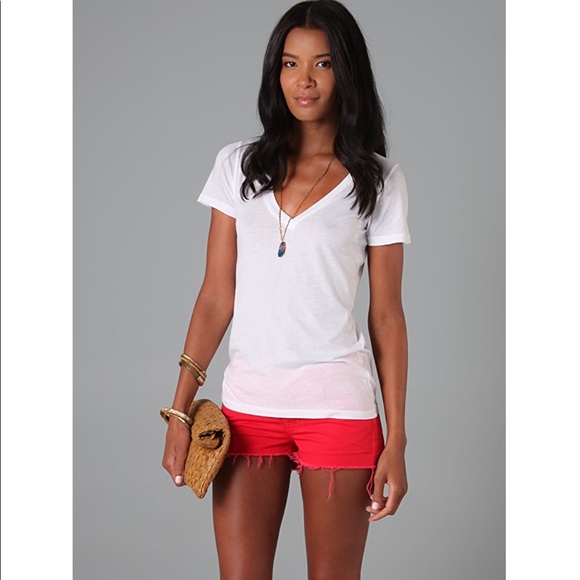 J Brand Pants - J BRAND Red Cut-Off Jean Short Low Rise 27